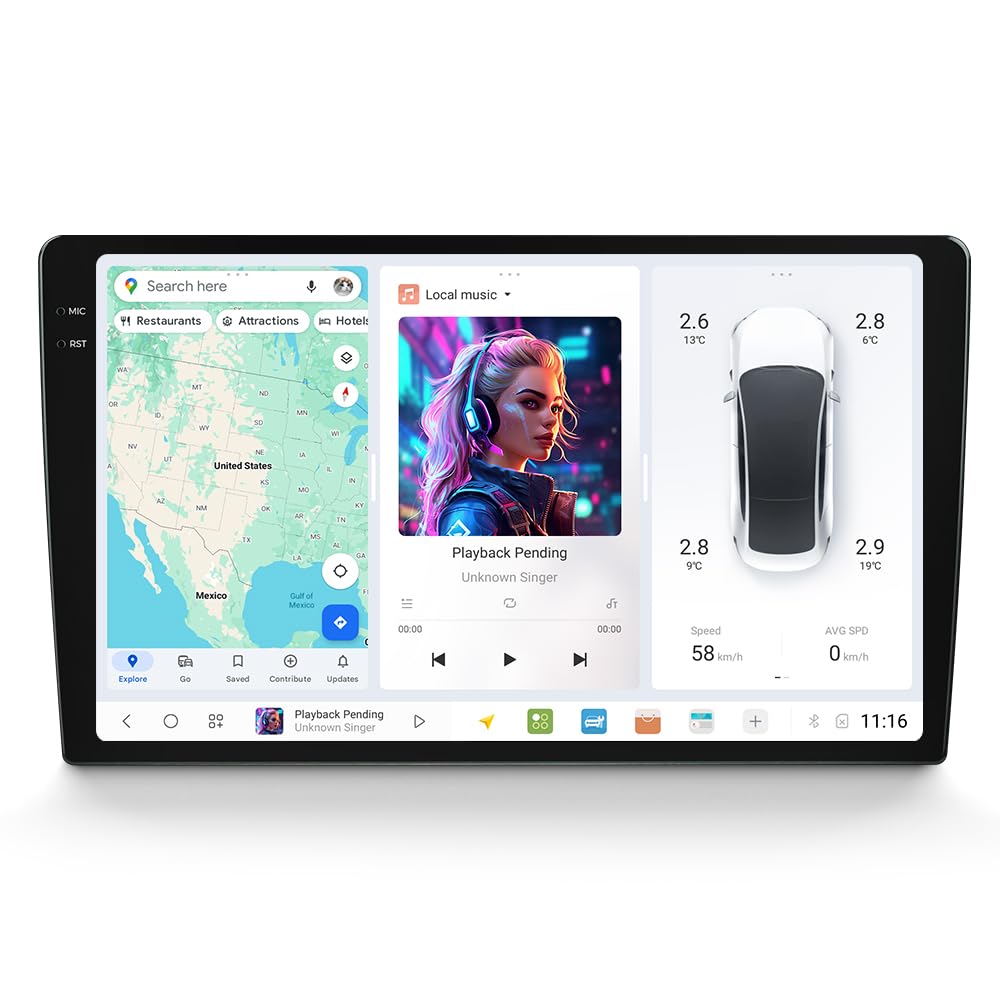 Amazon.com: MekedeTech Mekede DUDUAUTO DUDU7 2K 2000X1200 9.5 inch